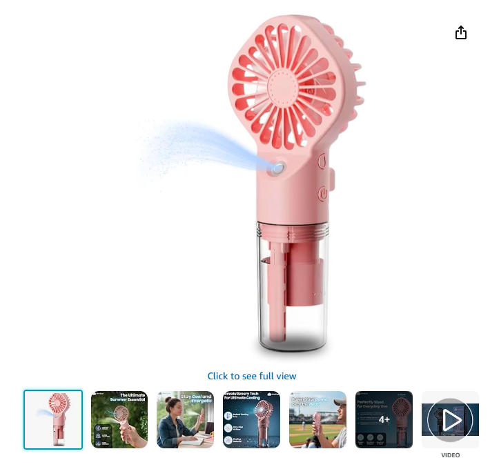 Portable Fan with Mist Spray